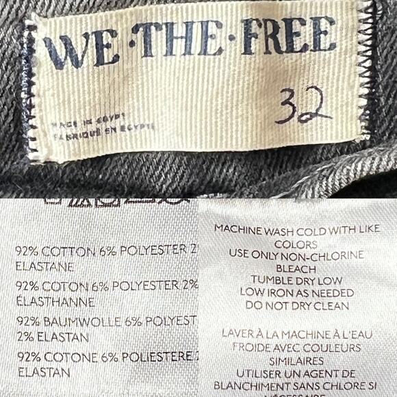 Free People We The Free Level Up Slit Slim Flare Jeans Ridge Grey size 32 - Picture 14 of 16